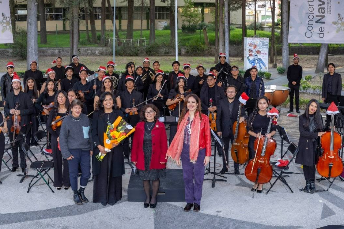 La Orquesta Sinfónica Juvenil de la UAEMéx encendió el espíritu navideño con su concierto ‘Luz de Invierno’